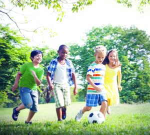 Children playing Football